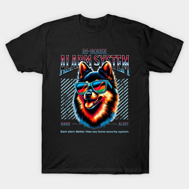 Bark Alert Schipperke Dog T-Shirt by Miami Neon Designs